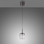 Q-kon lampa wisząca z pilotem LED 9W CCT srebrna  2741-21