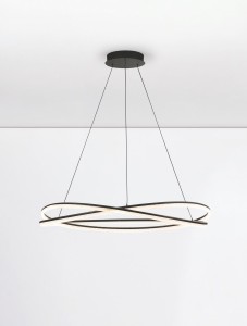 Ilave D95 lampa wisząca z pilotem 1xLED 68W czarna LE44323