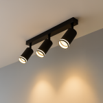 Pipe Ring lampa sufitowa (spot) 3xGU10 czarna ML2071