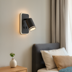 Pipe Ring kinkiet  (spot) 1xGU10 + LED 6W czarny ML2081
