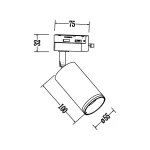Reflektor Track Pipe Ring do szyny z oprawą na 1xGU10 w kolorze białym. Cylindryczny kształt o średnicy 55 mm i długości 100 mm, z zamocowaniem o wymiarach 75x32 mm. Przeznaczony do oświetlenia punktowego.