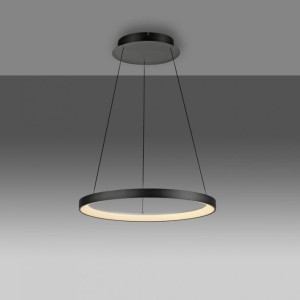 Hoop koło lampa wisząca LED 37W 3000K czarna 2851-18