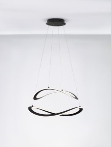 Jauja lampa wisząca 2xLED 87W czarna LE44327