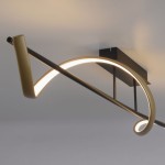 Lampa sufitowa Q-swing LED 24W w kolorze antracytowym i miedzianym. Złożona z zakrzywionej, cienkiej rury z diodami LED, zamontowanej na prostokątnej podstawie. Posiada pilot do zdalnego sterowania. Prosty, nowoczesny design.