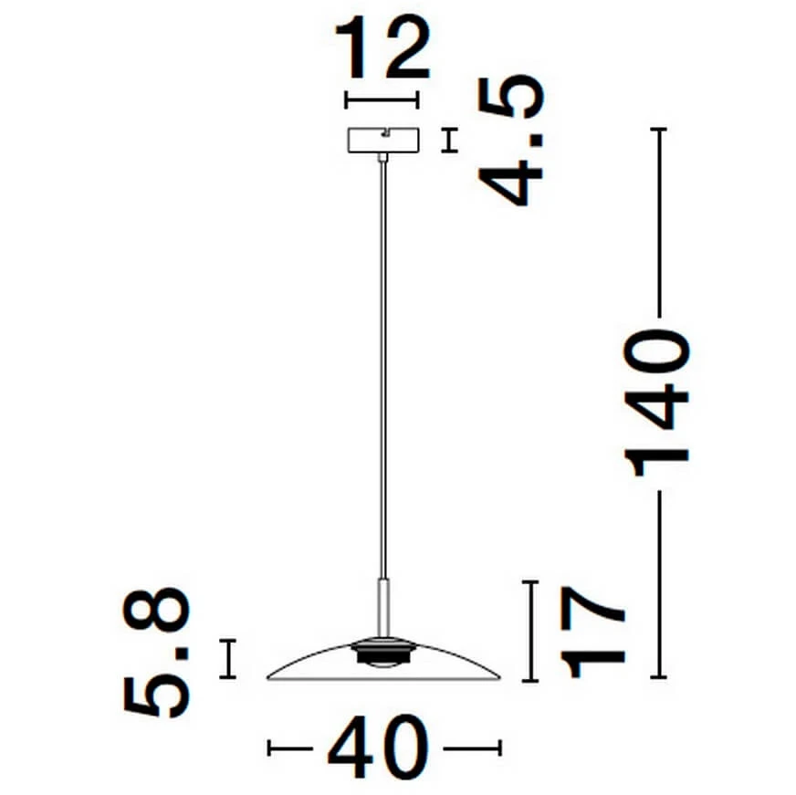 Lampa wisząca Peca 1xLED 13W w kolorze czarnym i szarym. Produkt ma kształt stożkowaty z średnicą 40 cm, wysokość wynosi 140 cm, a szerokość podstawy 12 cm. Widoczny detal to miejsce na źródło światła.