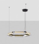 Roca lampa wisząca 6xLED/39W czarna/złota LE44229