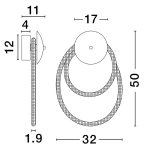 Cura kinkiet 1xLED 17W w kolorze czarnym, o okrągłej podstawie i elastycznym, plecionym przewodzie. Wymiary: średnica podstawy 17 cm, długość przewodu 50 cm. Prosty, nowoczesny design, idealny do różnych aranżacji wnętrz.