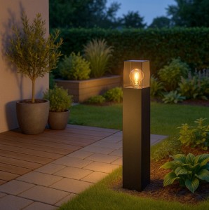 Denver H60 lampa stojąca ogrodowa E27 czarna