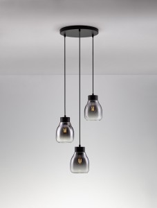 Moche lampa wisząca 3xE27 czarna LE44341