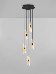 Paita lampa wisząca 5xLED 41W czarna LE44351