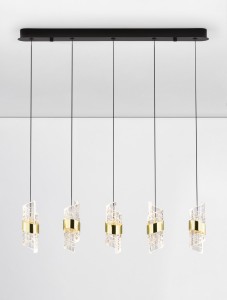 Paita lampa wisząca 5xLED 41W czarna LE44352