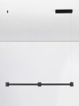 Lampa wisząca Pisco 3xLED 21W w kolorze czarnym. Prosta konstrukcja z trzema okrągłymi źródłami światła, zawieszona na cienkich linkach. Montaż sufitowy, minimalistyczny design, idealna do nowoczesnych wnętrz. Białe tło podkreśla elegancję lampy.