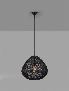 Oviedo lampa wisząca 1xE27 czarna LE44359