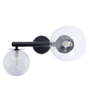 Avola kinkiet 2xG9 czarny/transparentny 41487