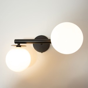 Avola kinkiet 2xG9 czarny/biały 41486