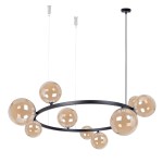 Bolero lampa wisząca 9xG9 czarna/bursztynowy 41323