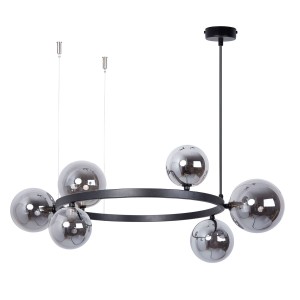 Bolero lampa wisząca 6xG9 czarna/grafitowy 41325