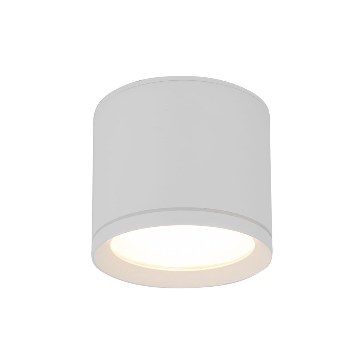 Lampa sufitowa Vivo w kolorze białym, o okrągłym kształcie, z oprawą na jedną żarówkę GX53. Wodoodporna (IP44), umieszczona w pozycji wiszącej, z delikatnym, rozproszonym światłem. Prosta konstrukcja, idealna do nowoczesnych wnętrz.