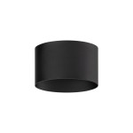 Kinkiet Verto 1xLED 22W IP54 w kolorze czarnym, o cylindrycznym kształcie, z matową powierzchnią. Ujęcie frontalne, lampka zamontowana na ścianie, przeznaczona do oświetlenia wnętrz i przestrzeni zewnętrznych.