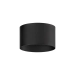 Kinkiet Verto 2xLED 10W IP54 w kolorze czarnym, o cylindrycznym kształcie, z matową powierzchnią. Ujęcie frontalne, lampka zamontowana na ścianie, przeznaczona do oświetlenia wnętrz i przestrzeni zewnętrznych.