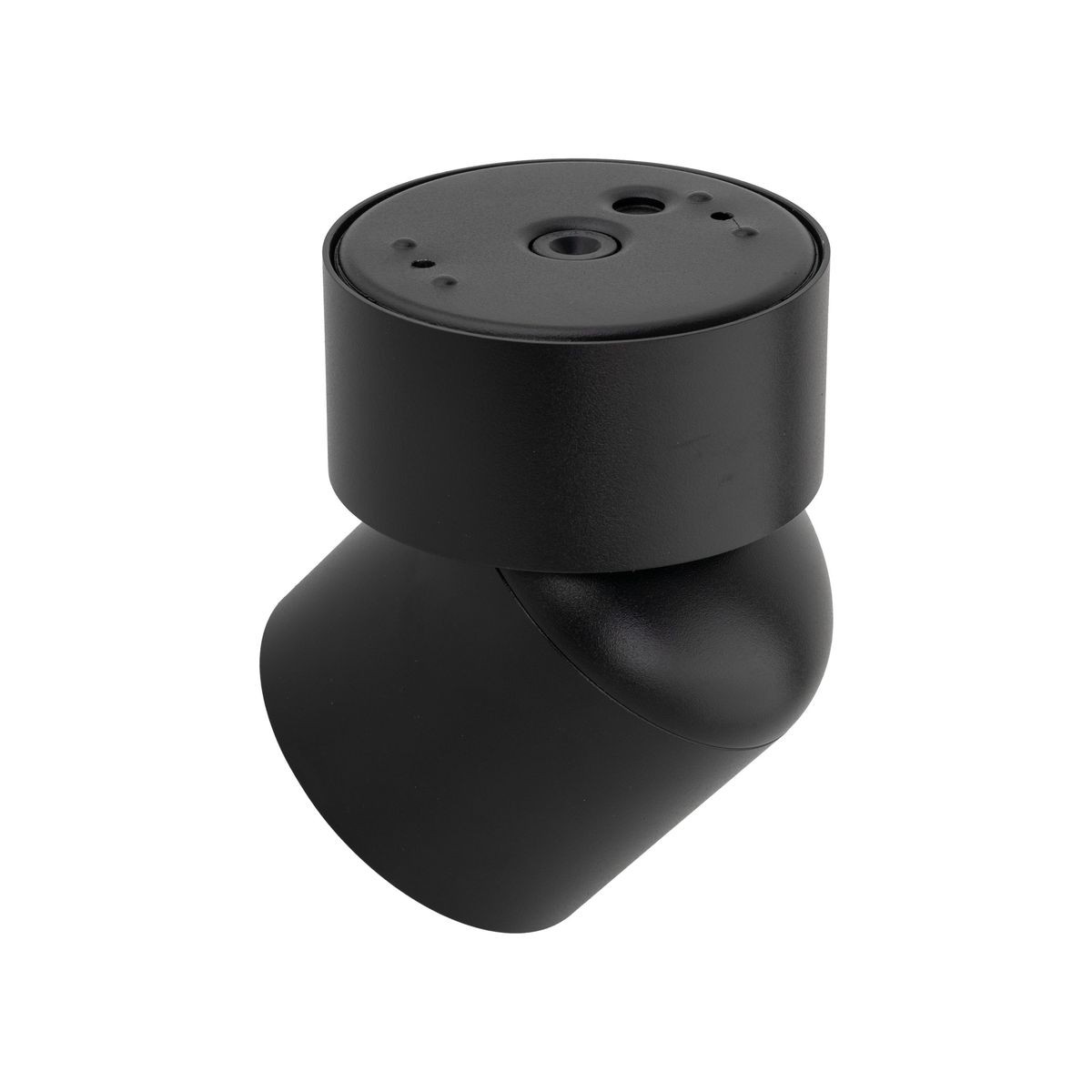 Lampa sufitowa Twist w kolorze czarnym, z miejscem na jedną żarówkę GU10, o stopniu ochrony IP65. Ujęcie z boku, pokazujące zaokrąglony kształt i matową fakturę obudowy.