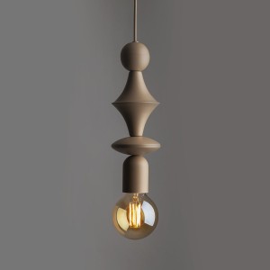 Tower lampa wisząca 1xE27 beżowa 10870