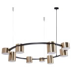 Kodo lampa wisząca 9xGX53 czarna/mosiądz 41332