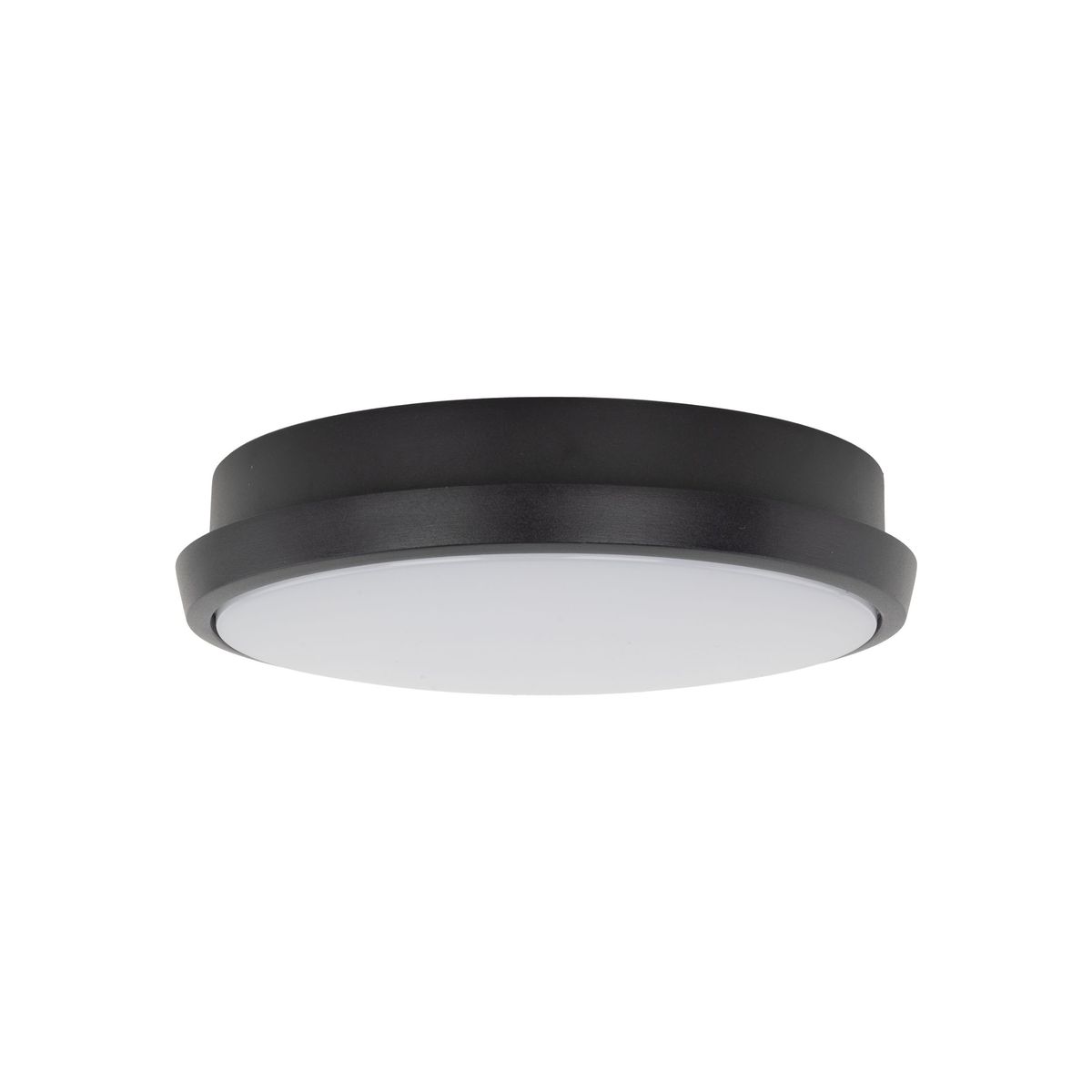Kinkiet Sferis 1xLED 18W IP54 w kolorze czarnym, o okrągłym kształcie. Posiada matową białą osłonę na diody LED, zamontowany w pozycji poziomej. Idealny do użytku zewnętrznego lub w wilgotnych pomieszczeniach.