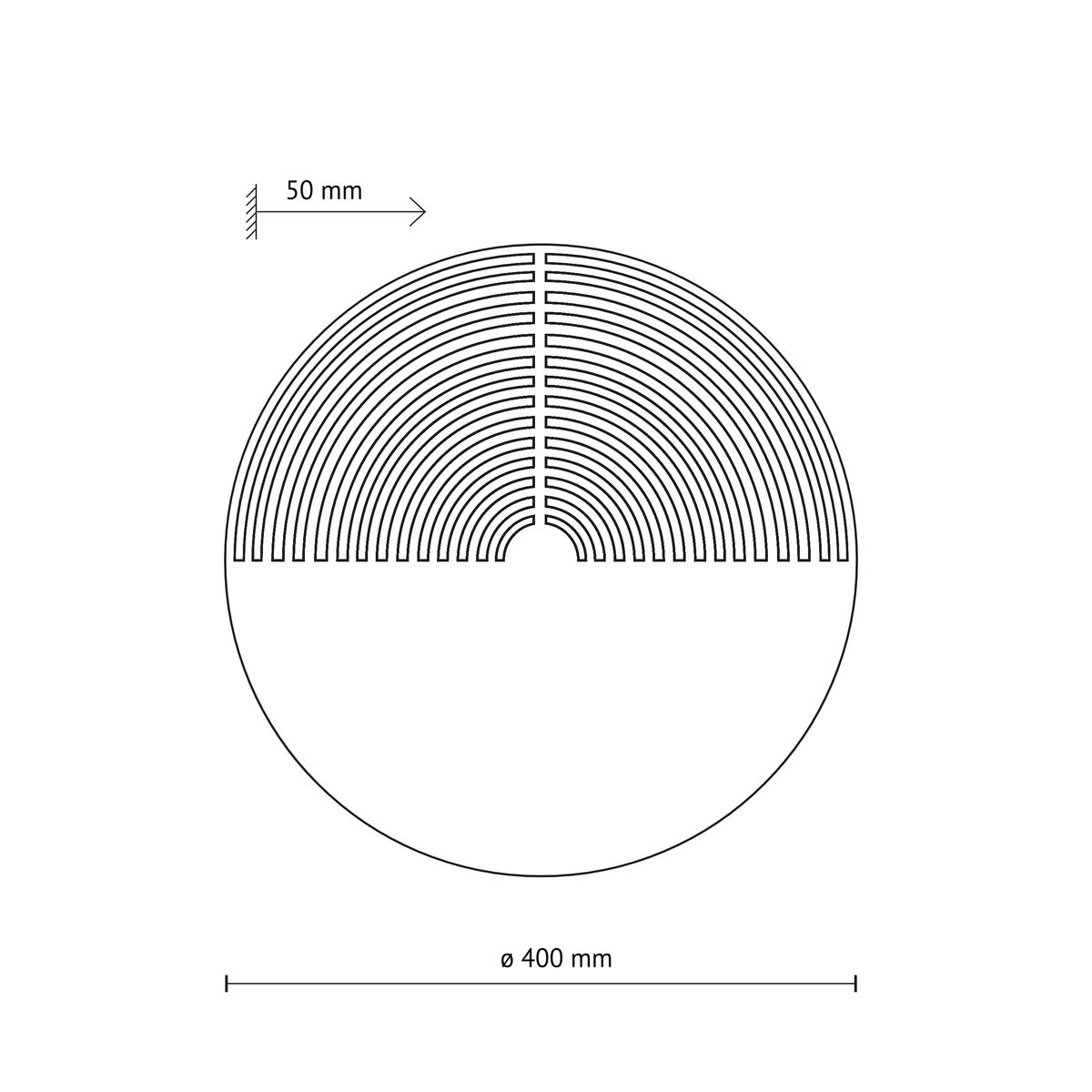 Kinkiet Lunar Wood 2xG9 wykonany z drewna, okrągły o średnicy 400 mm i grubości 50 mm. Wyposażony w delikatne linie wzoru, co nadaje mu nowoczesny charakter. Idealny do oświetlenia wnętrz.