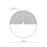 Kinkiet Lunar Wood 2xG9 wykonany z drewna, okrągły o średnicy 400 mm i grubości 50 mm. Wyposażony w delikatne linie wzoru, co nadaje mu nowoczesny charakter. Idealny do oświetlenia wnętrz.