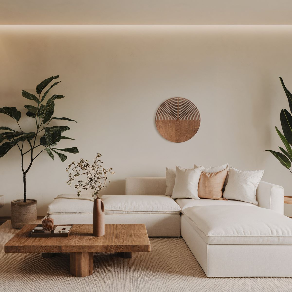 Kinkiet Lunar Wood 2xG9 w drewnie, o minimalistycznym designie. Produkt zamontowany na ścianie, w kolorze naturalnego drewna, z delikatnym światłem otaczającym przestrzeń. Idealny do nowoczesnych wnętrz.