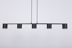 Mila lampa wisząca 5xGX53 czarna 41345
