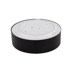 Plafon Livo M w kolorze czarnym, o prostokątnym kształcie, z miejscem na trzy żarówki E27. Produkt o klasie ochrony IP54, stojący na białym tle, z wyraźnymi detalami montażowymi i gładką, matową powierzchnią.