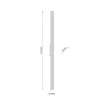 Kinkiet Linea M w kolorze szarym, wymiarach 1210 mm wysokości, 52 mm szerokości i 58 mm głębokości. Posiada 1xLED 30W, klasyfikacja IP65, przeznaczony do użytku na zewnątrz, o minimalistycznym designie.