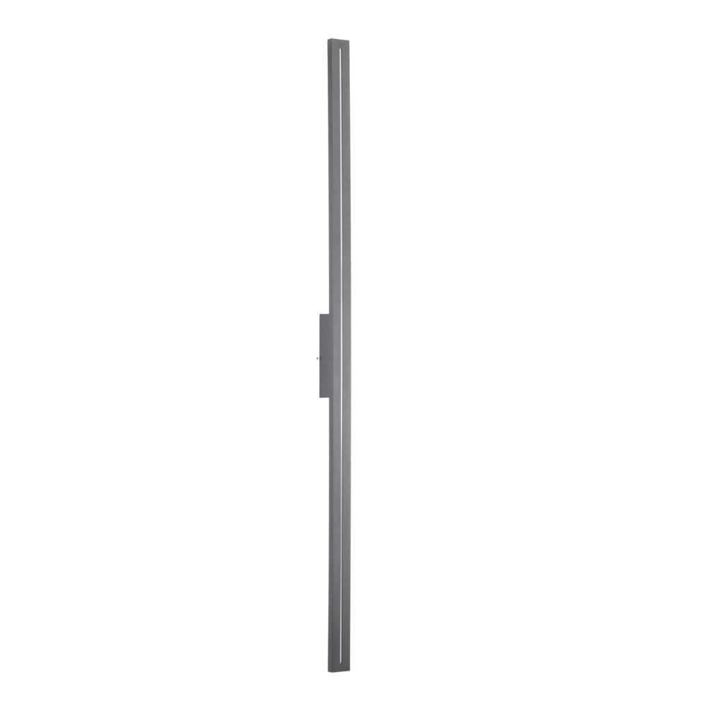 Kinkiet Linea M 1xLED 30W w kolorze szarym, o smukłej, prostokątnej formie. Zainstalowany na ścianie w pionie, wykonany z materiałów odpornych na wilgoć (IP65), idealny do użytku wewnętrznego i zewnętrznego.
