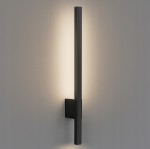Kinkiet elewacyjny LED 9W o barwie światła 4000K, w kolorze czarnym, montowany na ścianie. Posiada prostokątny kształt i emituje światło w górę i w dół, co tworzy efekt podświetlenia. Ochrona IP44, idealny do użytku na zewnątrz.