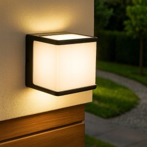 Cube I kinkiet elewacyjny zewnętrzny 1xGX53 czarny