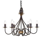 Windermere lampa wisząca 6x E14 złoto-brązowy WM6