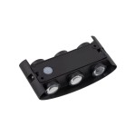 Kinkiet elewacyjny Arrow w kolorze czarnym, z sześcioma diodami LED o mocy 6W. Prosty, prostokątny design z zaokrąglonymi krawędziami i widocznymi soczewkami. Umieszczony w pozycji leżącej, idealny do użytku zewnętrznego z klasą szczelności IP54.
