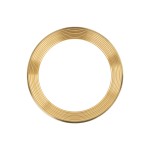 Lampa sufitowa podtynkowa Amis, biała, z dwoma miejscami na żarówki GU10. Okrągły kształt, minimalistyczny design, widoczne detale wykończenia. Ujęcie frontalne, na jednolitym tle, ukazujące całość produktu.