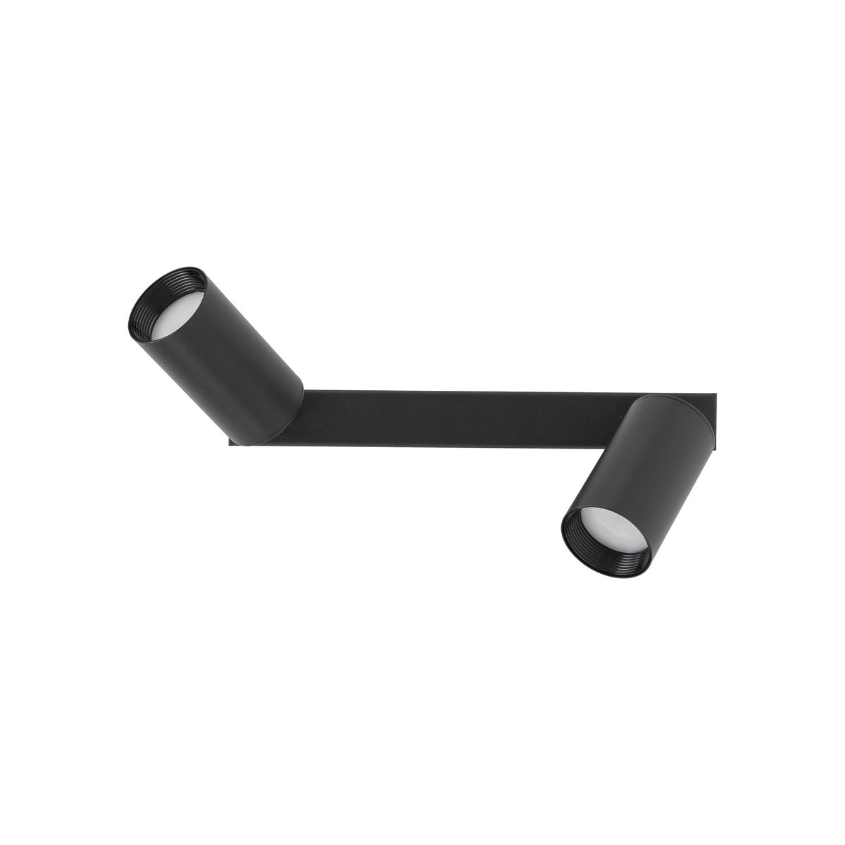 Lampa sufitowa Amis z dwoma punktami świetlnymi, wykonana w matowej czerni. Ułożona poziomo, z okrągłymi kloszami skierowanymi na boki. Przeznaczona do żarówek GU10. Prosty, nowoczesny design, odpowiednia do różnych wnętrz.