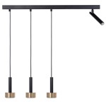 Stamp lampa wisząca 1xG9 + 3xGX53 czarna/złoty 41253