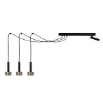 Stamp Spider lampa wisząca 1xG9 + 3xGX53 czarna/złoty 41257