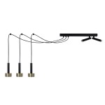 Stamp Spider lampa wisząca 2xG9 + 3xGX53 czarna/złoty 41258