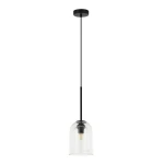 Elaris lampa wisząca 1xE27 czarna/transparentny  LP-8103/1P TR