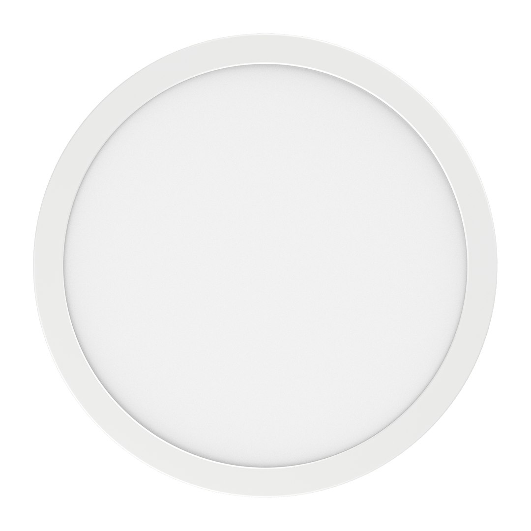 Plafon LED Evora Round D30 o mocy 24W, w kolorze białym. Okrągły kształt z cienką ramką. Gładka powierzchnia, idealny do montażu na suficie, oferujący zróżnicowane temperatury barwowe (CCT).