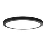 Plafon LED Evora Round D30 o mocy 24W w kolorze czarnym. Okrągły kształt, płaska konstrukcja. Jasna, biała powierzchnia emitująca światło, montowany na suficie. Idealny do nowoczesnych wnętrz.