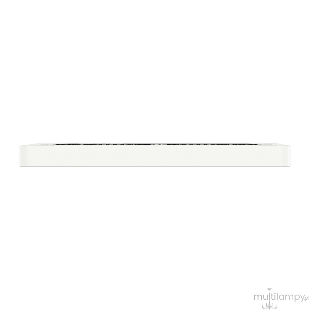 Plafon LED Evora Square 17x17 cm w kolorze białym, o mocy 12W CCT. Płaski kształt, zamontowany na suficie, z widoczną strukturą powierzchni. Prosty design w neutralnej kolorystyce, idealny do nowoczesnych wnętrz.