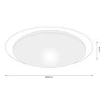 Plafon LED Sonic D85 w kolorze białym, okrągły, o średnicy 800 mm i wysokości 80 mm. Wyposażony w pilot do zdalnego sterowania. Prosty design, idealny do nowoczesnych wnętrz.