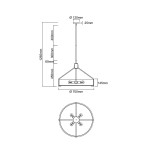 Lampa wisząca Doretto Chocco D70 w kolorze brązowym, z miejscem na 6 żarówek E27. Kształt stożkowy, średnica 700 mm, wysokość 1265 mm. Prosty, industrialny design z metalowymi detalami. Idealna do nowoczesnych wnętrz.